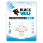 Black Wolf 4-in-1 64GB Flash Drive thumbnail 2