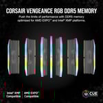 CORSAIR VENGEANCE RGB DDR5 32GB (2x16GB) 6000MHz CL38 Memory Kit - Black thumbnail 5