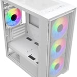 SAMA M-ATX Mini-Tower Case White Tempered Glass thumbnail 4