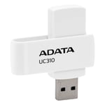 فلاش ADATA UC310 64GB USB 3.2 Gen1 Capless Swivel أبيض thumbnail 8