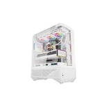 darkFlash DY460 White Dual-Chamber Mid-Tower ATX PC Case (Included 4 ARGB Fans / 3-Sided Panoramic Tempered Glass / Back-Connect Motherboard Support / USB-C 10Gbps) thumbnail 1
