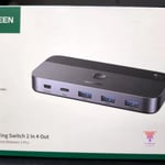 محول Ugreen 25098 2-in 4-out USB 3.0 USB-C أسود thumbnail 5