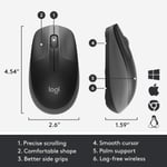 ماوس Logitech M190 1000 DPI لاسلكي رمادي thumbnail 8