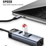 LDNIO DS-144C 4-Port USB 3.0 USB Hub Gray thumbnail 8