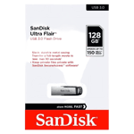 SanDisk Ultra Flair 128GB USB 3.0 Flash Drive Silver thumbnail 4