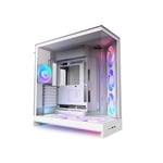 كيس NZXT H9 Flow Mid-Tower ATX أبيض RGB+ thumbnail 1
