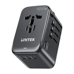 Unitek GaN 100W Universal Travel Adapter Black thumbnail 1