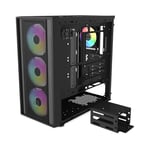 Cooler Master MasterBox 600 Mid-Tower ATX Case Black Tempered Glass thumbnail 3