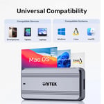 هارد خارجي Unitek SolidForce Reefer TurboCool 8TB USB4 40Gbps SSD رمادي thumbnail 9