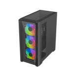 Raptor Falcon Strike Mid-Tower ATX Case Black Tempered Glass thumbnail 5