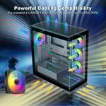 SAMA NEVIEW 4503 Mid-Tower ATX Case Dual Tempered Glass thumbnail 9