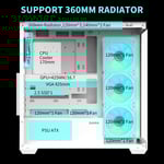 SAMA SV01 Mid-Tower ATX Case White Tempered Glass thumbnail 3