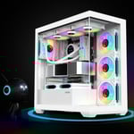 SAMA SV01 Mid-Tower ATX Case White Tempered Glass thumbnail 5
