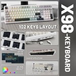 كيبورد Attack Shark X98 Full-Size Mechanical Wireless RGB Starlight White thumbnail 4