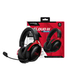 HyperX Cloud III S Wireless Gaming Headset - Black & Red thumbnail 1