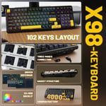 كيبورد Attack Shark Full-Size Hot-Swappable Wireless RGB أسود thumbnail 3