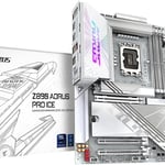 لوحة أم جيجابايت أوروس GIGABYTE Z890 AORUS PRO ICE باللون الأبيض بمقبس LGA 1851 ودعم ذاكرة DDR5 بحجم ATX thumbnail 1