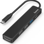 محول USB Hama 5-Port USB-C مع HDMI 4K وشحن USB-C PD thumbnail 1