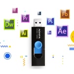 فلاش ADATA UV320 256GB USB 3.2 Black thumbnail 8
