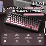 كيبورد Attack Shark X85 75% ميكانيكي Dual-Mode RGB أسود thumbnail 3