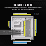 كيس Corsair 6500D Airflow Mid-Tower أبيض زجاج مقسى thumbnail 8