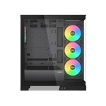 SAMA V50 Mid-Tower ATX Case Black Tempered Glass with 4 ARGB Fans thumbnail 3