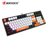لوحة مفاتيح ميكانيكية للألعاب جيرتيك JERTECH JK550 Fury X بسويتش أزرق وأزرار ملونة وإضاءة RGB thumbnail 1