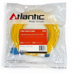 كيبل Atlantic Fiber Optic SC إلى LC 25m Single Mode OS2 Duplex UPC thumbnail 4