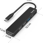 محول USB Hama 5-Port USB-C مع HDMI 4K وشحن USB-C PD thumbnail 3