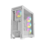 Raptor Arctic Hawk XL Mid-Tower ATX Case White Tempered Glass RGB thumbnail 2