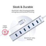 UNITEK Y-3090 7-Port USB 3.0 USB Hub Silver thumbnail 14