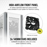 كيس Corsair 7000D Full Tower أبيض زجاج مقسى thumbnail 4