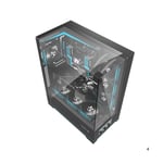 DarkFlash DY450L Pro Mid-Tower ATX Case Black Tempered Glass thumbnail 4