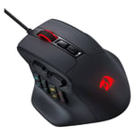 ماوس Redragon Aatrox M811 6200 DPI سلكي RGB 15 زر MMO أسود thumbnail 4
