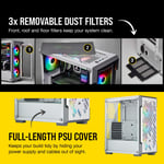 Corsair iCUE 220T RGB Airflow Mid-Tower ATX Case White Tempered Glass thumbnail 6