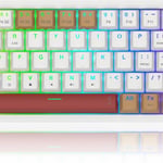 Redragon K677 WLR-RGB-PRO 60% Mechanical Brown Keyboard Dual-Mode thumbnail 4