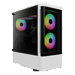 كيس Gamdias TALOS E3 Mid-Tower ATX أبيض زجاج مقسى thumbnail 3