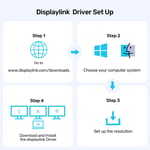شاحن Unitek DisplayLink محطة توصيل Triple 4K 100W PD رمادي thumbnail 10