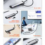 محول LDNIO DS-56H USB-C إلى متعدد المنافذ مع 100W PD و HDMI وقارئ SD/TF thumbnail 11