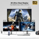 شاحن Unitek DisplayLink محطة توصيل Triple 4K 100W PD رمادي thumbnail 20