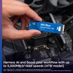 Western Digital Blue SN5000 1TB NVMe M.2 PCIe 4.0 Internal SSD thumbnail 5
