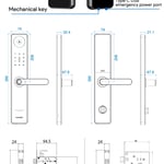 Locstar LS-A60 Smart Door Lock 6-in-1 WiFi App Fingerprint Keypad thumbnail 4