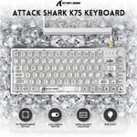 كيبورد Attack Shark K75RGB 80% TKL Hot-Swappable سلكي RGB أبيض thumbnail 3