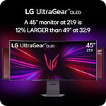 شاشة LG UltraGear 45GS95QE-B 45″ 3440x1440 240Hz OLED 800R منحني thumbnail 3