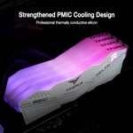 TEAMGROUP T-Force Delta RGB DDR5 32GB (2x8GB) 5600MHz CL36 Desktop Memory White thumbnail 7