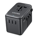 Unitek GaN 100W Universal Travel Adapter Black thumbnail 3