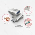 محول Unitek A1025GNI USB-C إلى USB-A 3.0 5Gbps فضي thumbnail 4