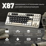كيبورد Attack Shark X87 TKL 80% ميكانيكي ثلاثي الوضع لاسلكي RGB Hot-Swappable أبيض thumbnail 2