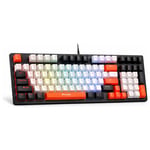 لوحة مفاتيح ميكانيكية للألعاب جيرتيك JERTECH JK550 Fury X بسويتش أزرق وأزرار ملونة وإضاءة RGB thumbnail 3