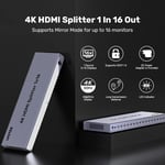 محول UNITEK HDMI Splitter 1 In 16 Out 4K@30Hz HDMI 1.4 رمادي فضائي thumbnail 7